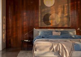 sypialnia w stylu mid-century modern