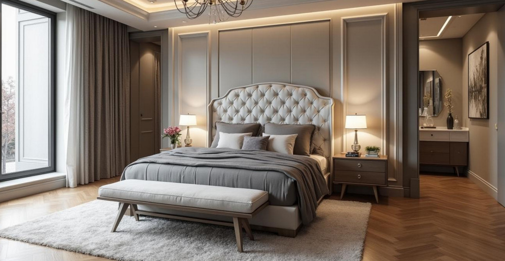 elegancka sypialnia