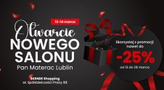 otwarcie salonu Pan Materac w C.H. Skende w Lublinie