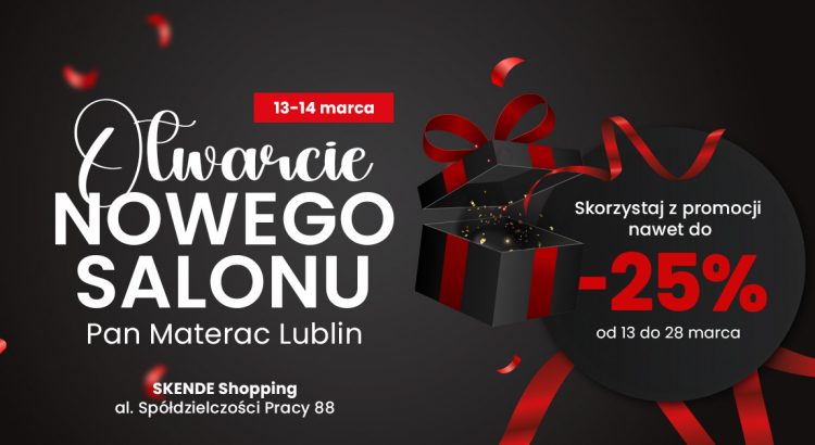 otwarcie salonu Pan Materac w C.H. Skende w Lublinie