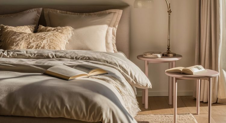 sypialnia w odcieniach taupe - aranżacja sypialni w kolorach taupe