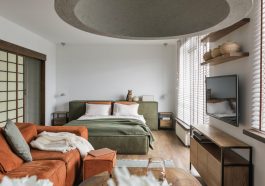 jak połączyć salon z sypialnią