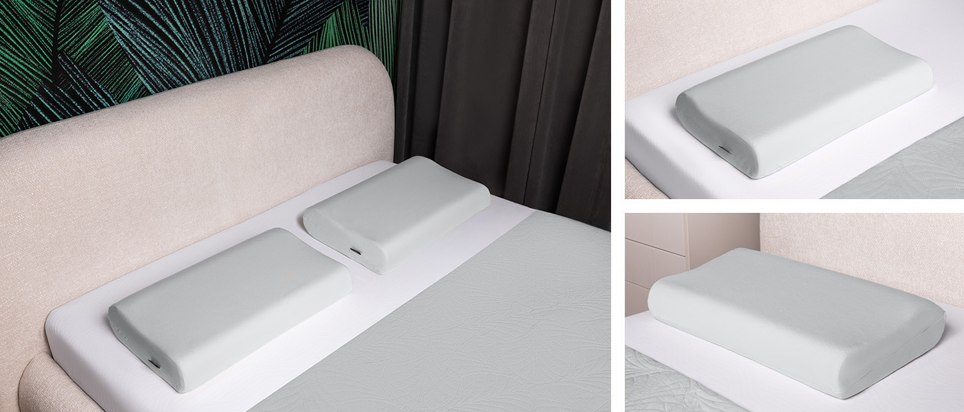 poszewka na poduszkę piankową CONTOUR kolor jasnoszary