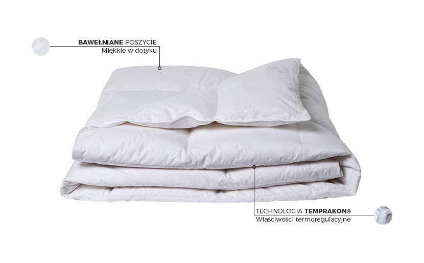 Kołdra HOME BY TEMPUR Elite White Down Cooling Lightweight