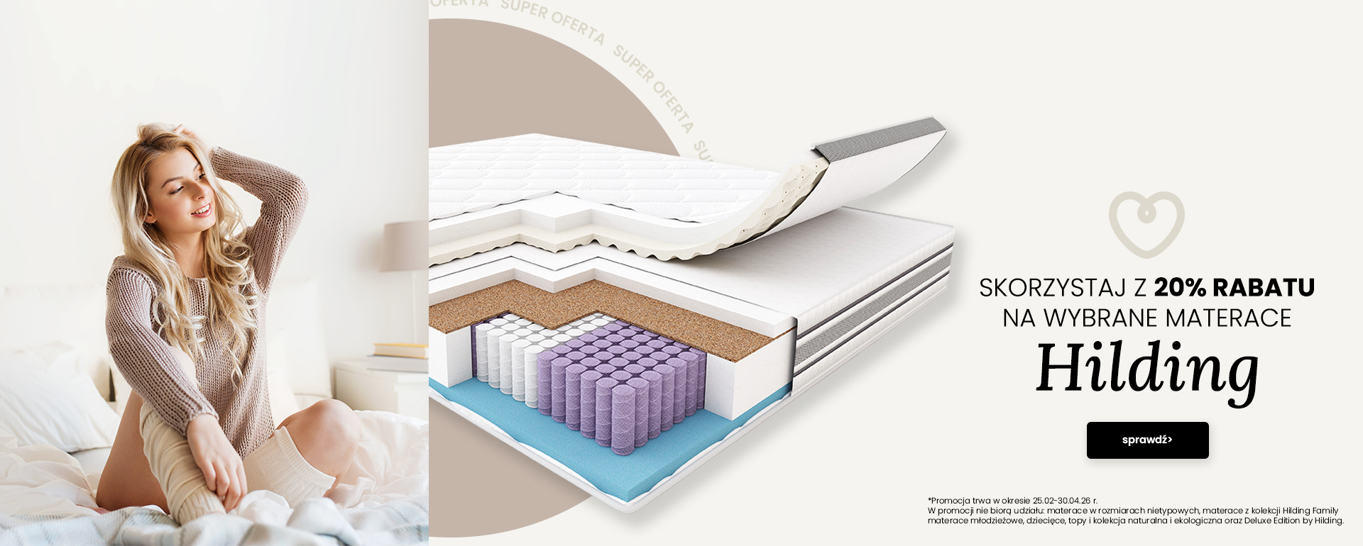 Materace Hilding -20% Slide background