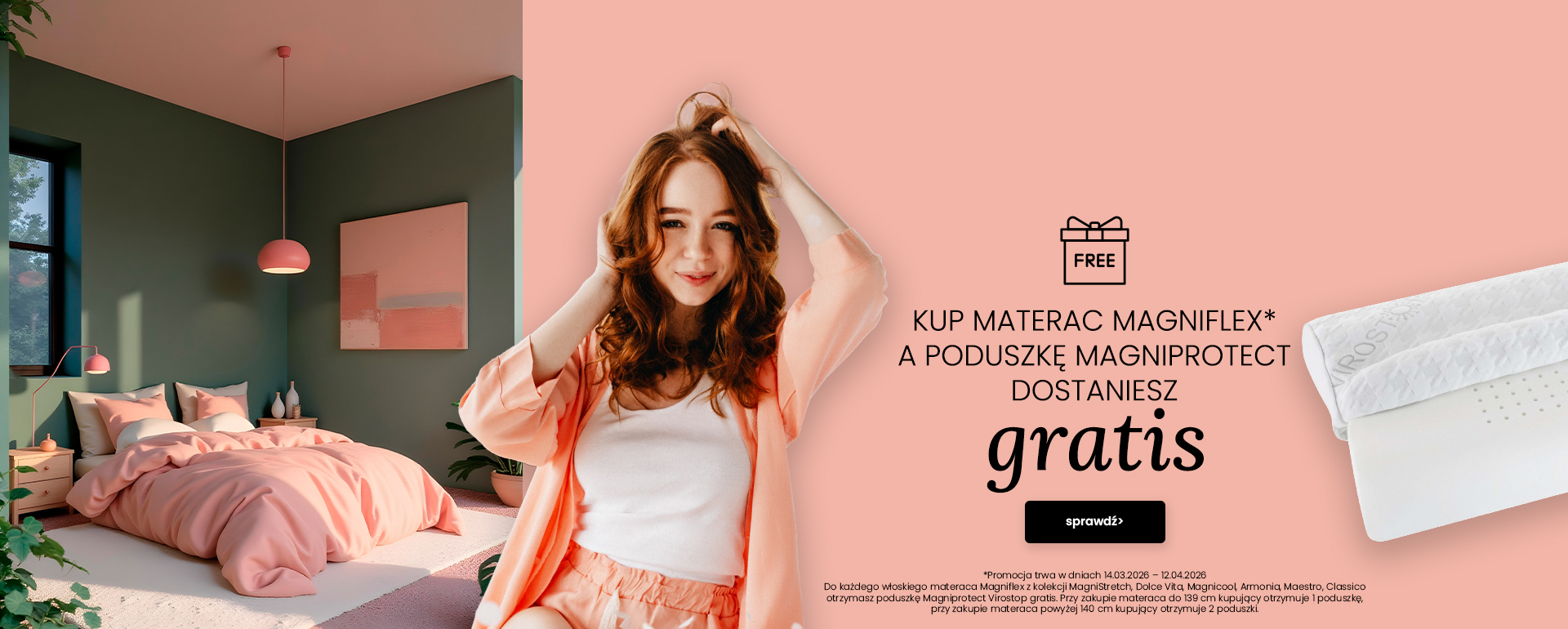 Poduszki gratis! Slide background