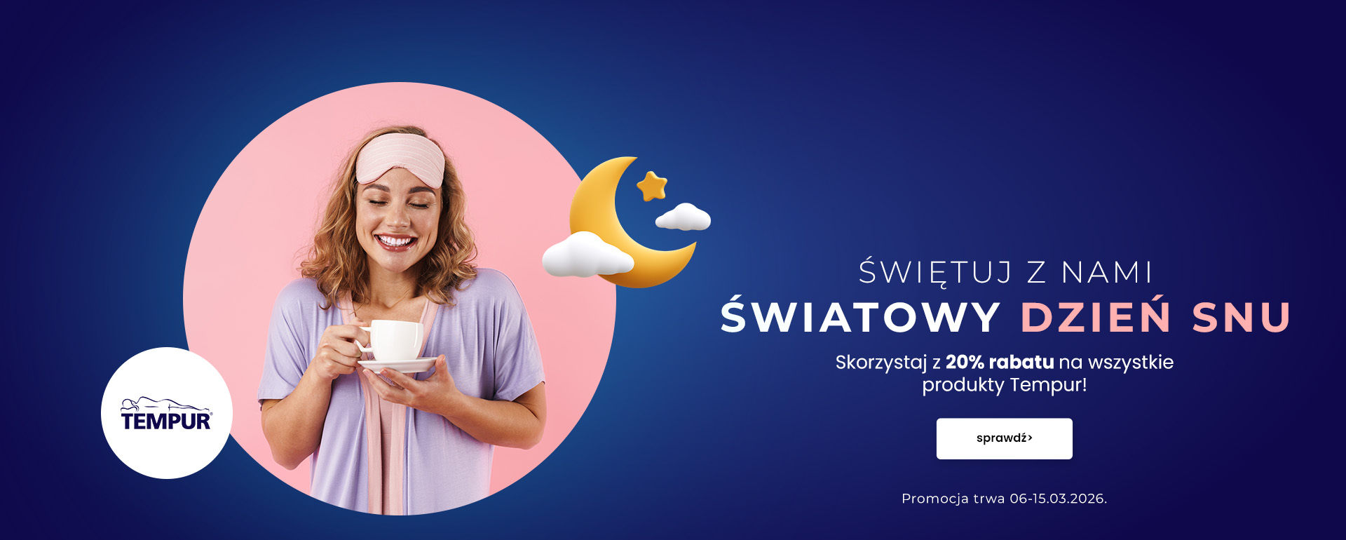 20% rabatu Tempur Slide background