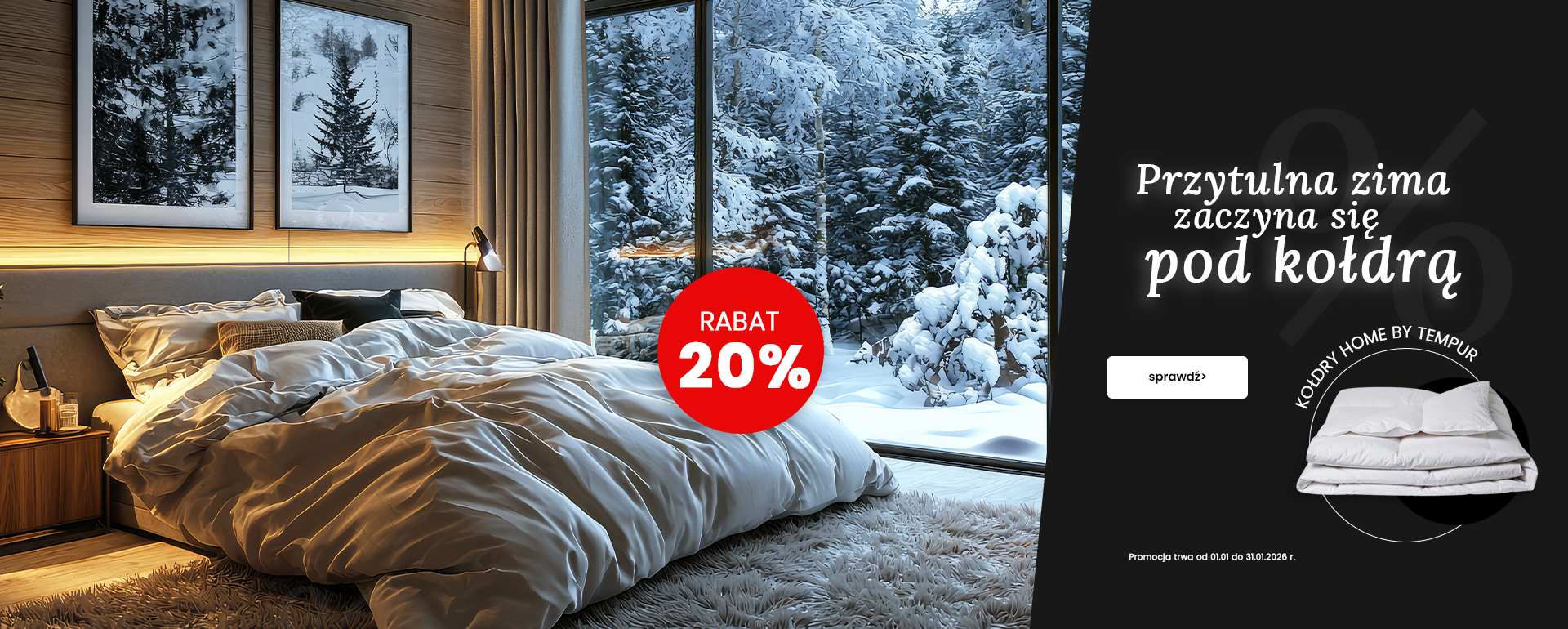 Kołdry Tempur -20% Slide background